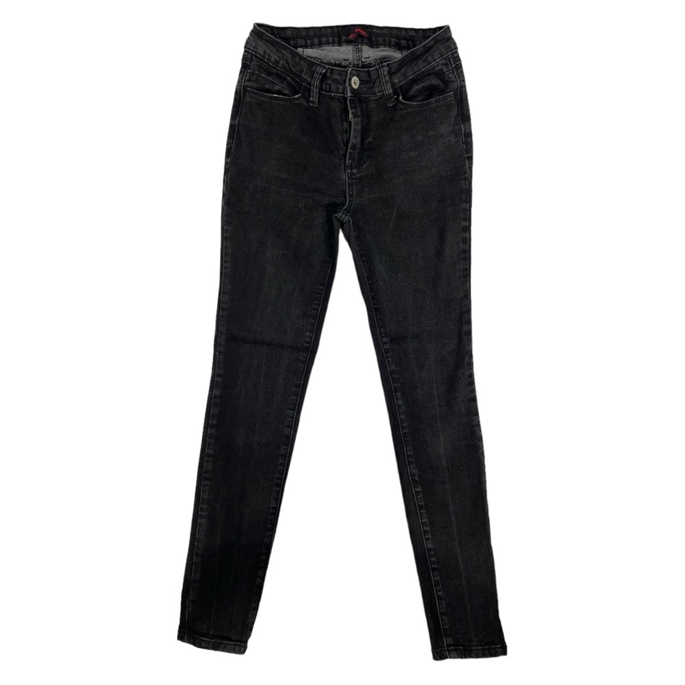 BONGO Juniors Distressed Faded Black Skinny Jeans